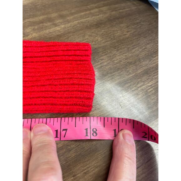 Express Women’s Red & Black Buffalo Plaid Knit Sweater Small Winter Pullover - Picture 11 of 11